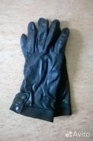 Перчатки жен. натуральная кожа, б/у
