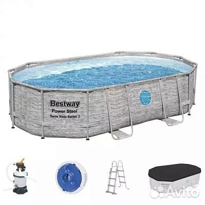 Бассейн каркасный Bestway 488x305x107см, с набором