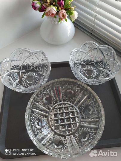 Набор салатников. Хрусталь