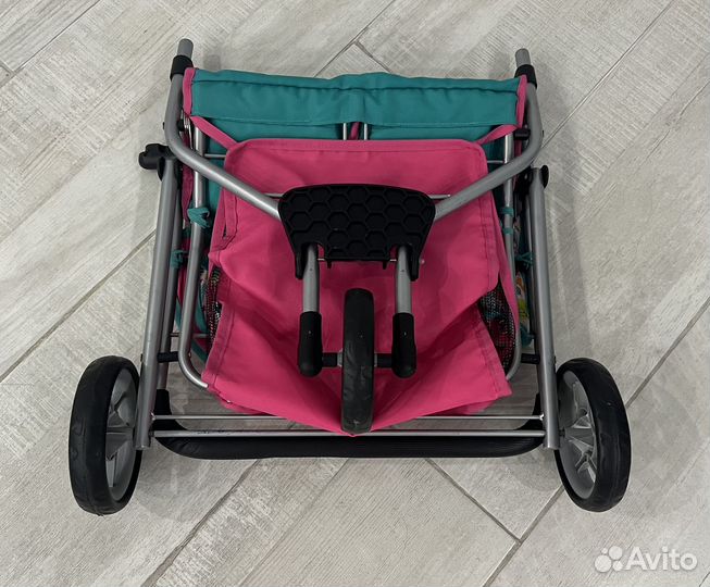 Коляска Demi Star для близнецов Олень и два пупса