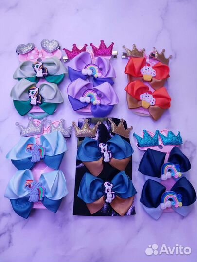 Комплекты бантиков ручной работы