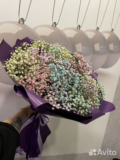 Гипсофила букет живые цветы подарок