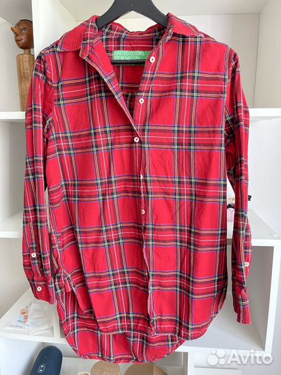 Рубашка женская в клетку