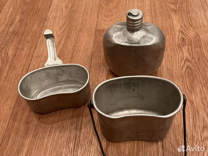 Фляжка армейская с котелком