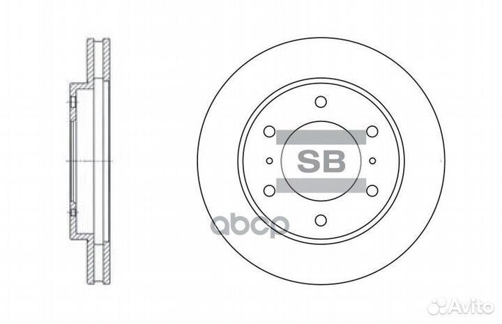 SD4306 диск тормозной передний Mitsubishi Paje