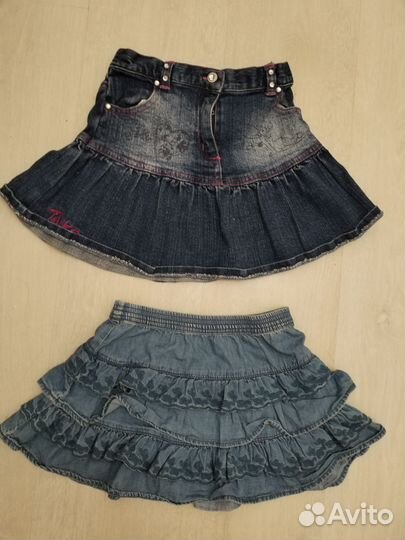 Юбки джинсовые. Пакет. На рост 110-134