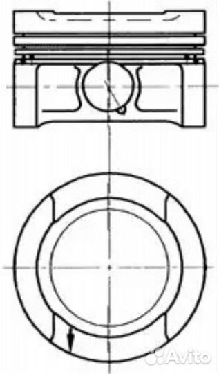 Kolbenschmidt 94 503 700 Поршень ADP audi 81,01