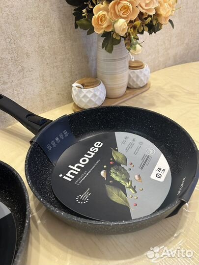 Сковорода литая inhouse wilmar 24, 26,28см новая