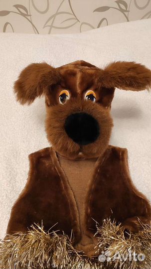 Костюм собаки, 52 см. обхват внутри шапки