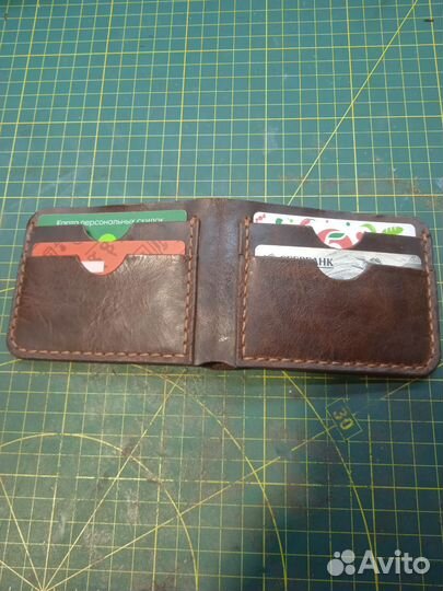 Кошелек мужской кожаный ручной работы