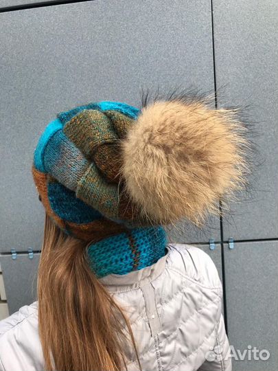 Шапка, шарф ручная работа