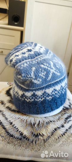 Шапка пух норки и кашемир