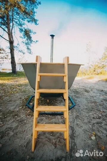 Банный чан - оптима с внешней печью