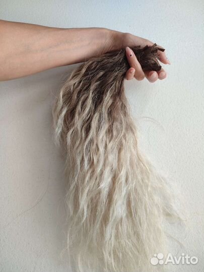 Волосы для наращивания 50 см омбре