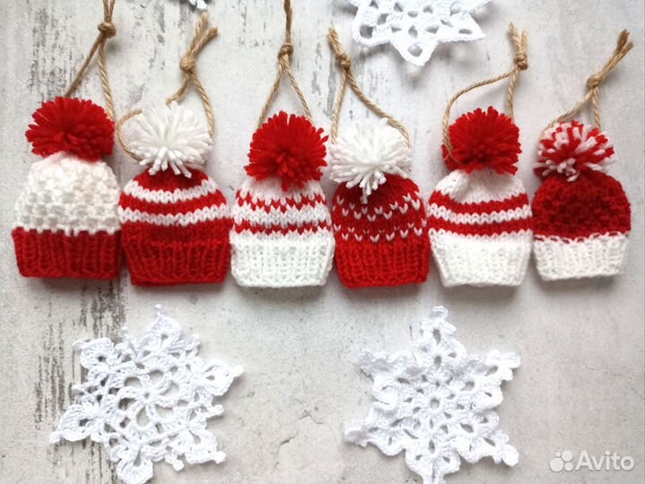 Ёлочные игрушки, 4 шт, новогодний декор