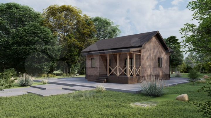 Коттедж 102 м² на участке 10 сот.