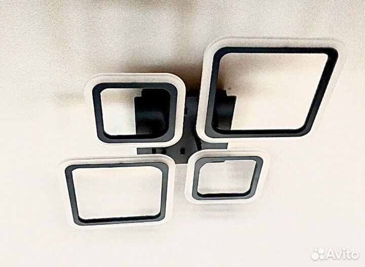 Светодиодная люстра 84w с пультом черная новая