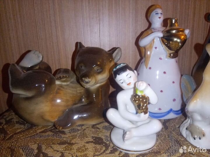 Фарфоровые статуэтки лфз анималистика
