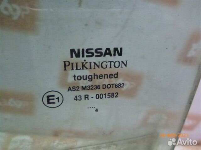 Стекло двери заднее левое Nissan Almera N16 QG15DE