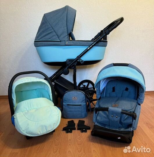 Коляска 3 в 1 adamex amelia как новая