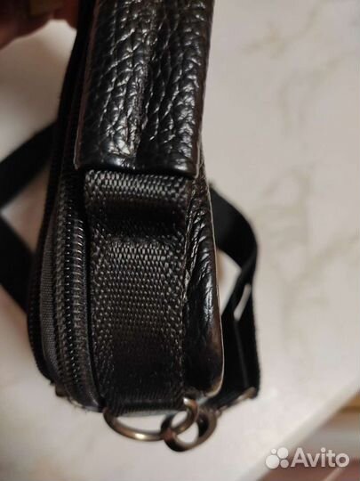 Сумка натуральная кожа мужская 16*14 см