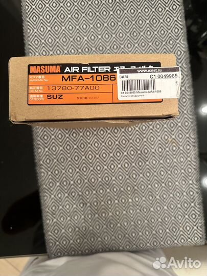 Воздушный фильтр Masuma mfa-1086
