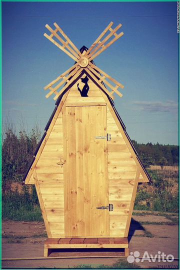 Дачный туалет с декором и установкой SLZ