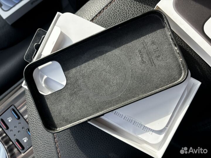 Чехол Apple leather case iPhone 12 + pro