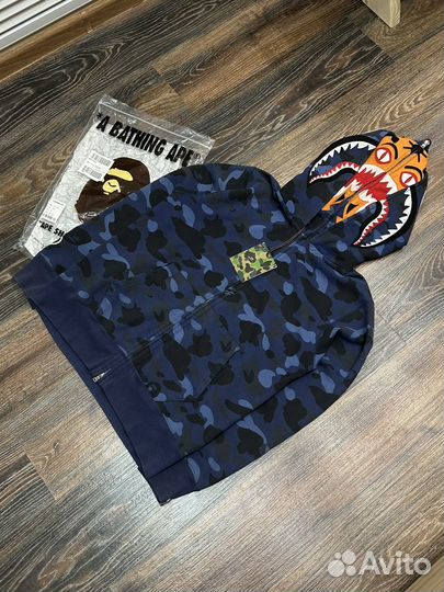 Зип худи Bape Double Tiger Shark