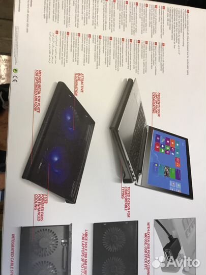 Охлаждение ноутбука подставка 2 вентилятора + подс