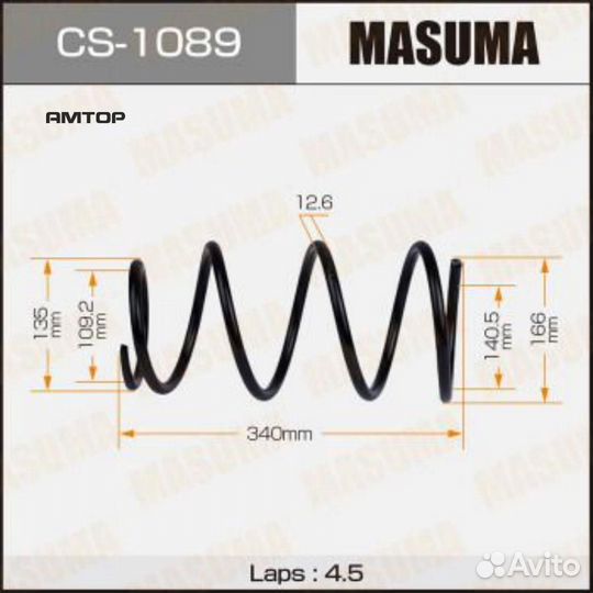 Masuma CS-1089 Пружина подвески Masuma CS-1089