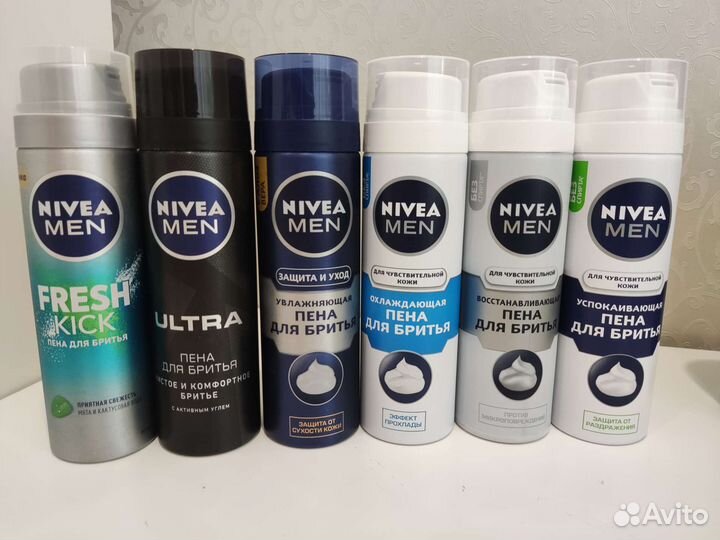 Пена, гель, дезодорант, лосьон Nivea