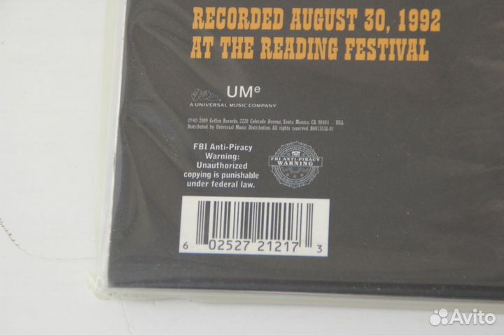 Виниловая пластинка Nirvana Live AT Reading NEW