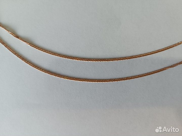 Цепь 585 2,53 гр,40 см,плетение шнурок,новая (599)