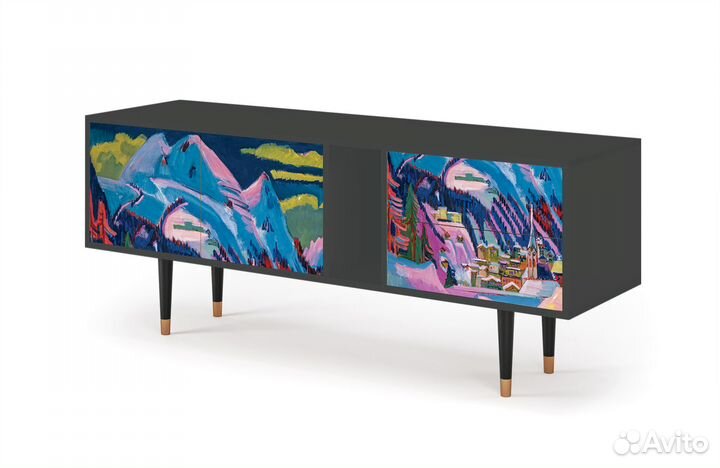 Тв-тумба T1 - Антрацит - Davos Winter