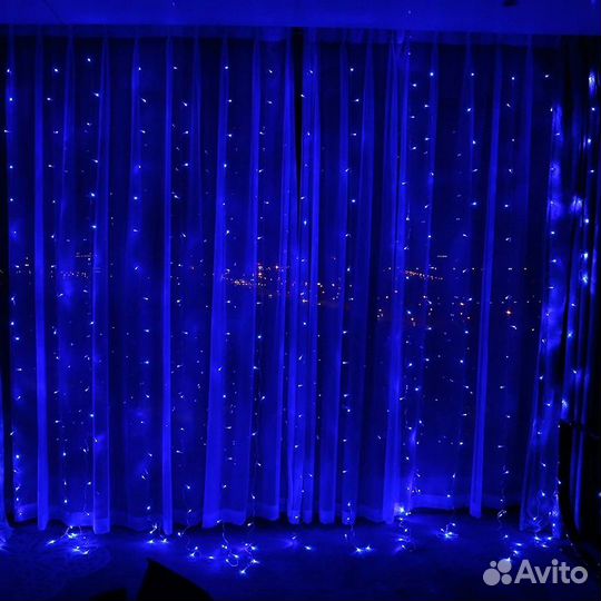 Гирлянда Водопад 3,0х2,0м Холодный цвет