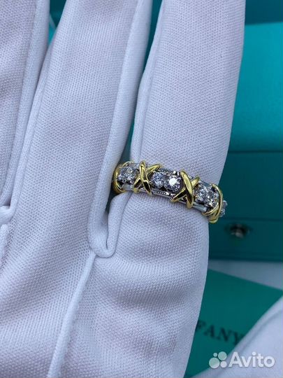 Золото кольцо Tiffany бриллианты
