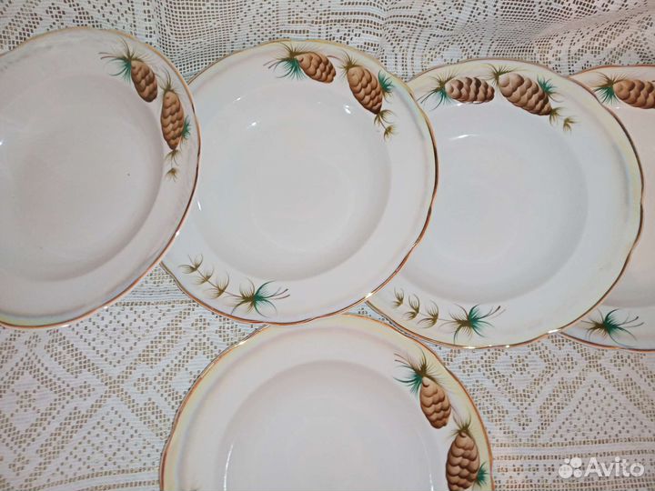 Тарелочки Коростень фарфор СССР