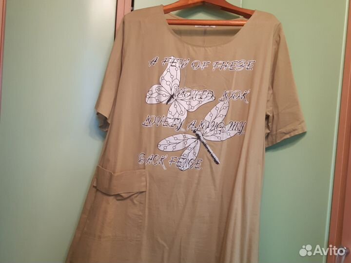 Платье хлопок. Размер 52-54
