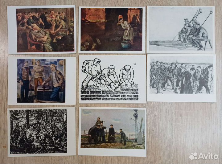 Рабочие, 22 открытки, 50-80е годы