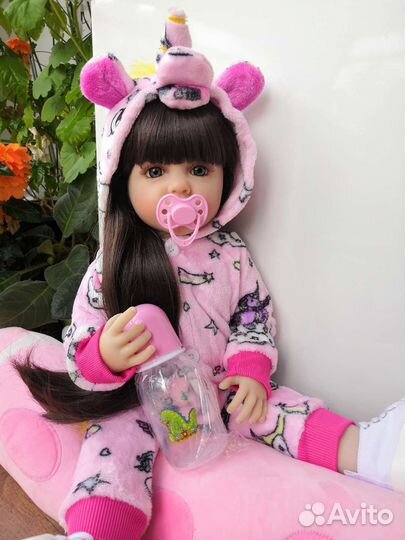 Кукла Реборн новая можно купать длинные волосы
