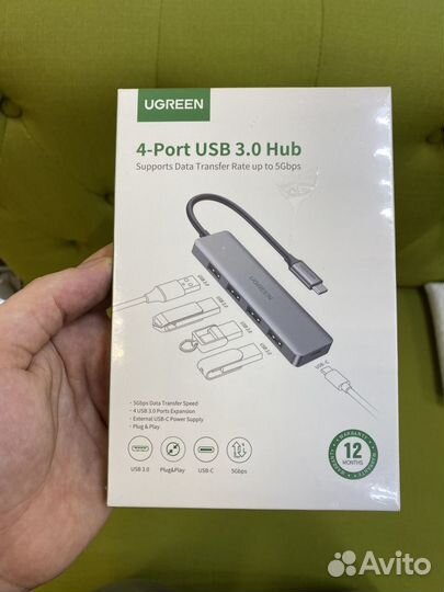 USB концентратор (хаб) ugreen 70336 USB-C