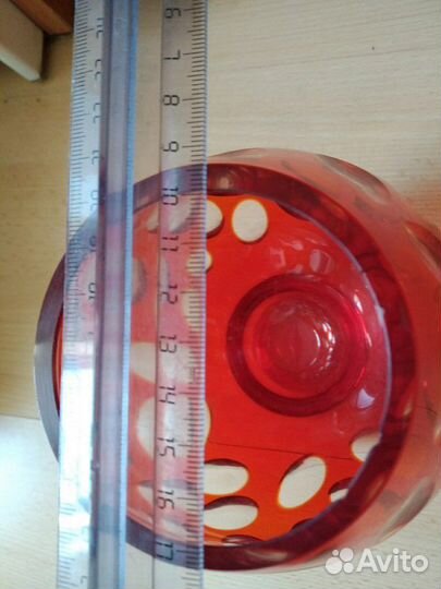 Ваза красное стекло СССР