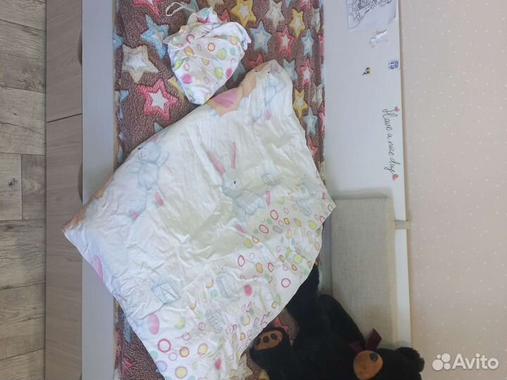 Детское одеяло в кроватку + простынь