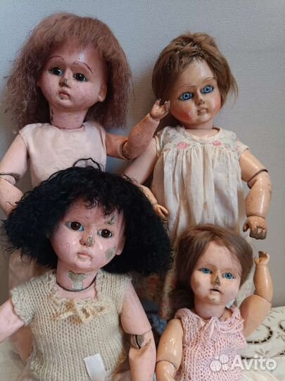 Редкие антикварные куклы из дерева Bébé Tout Bois