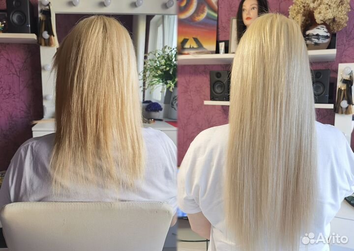 Снятие наращённых волос