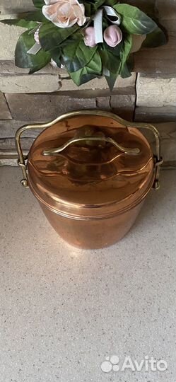 Медная банка/ведёрко/сахарница/молочник/винтаж