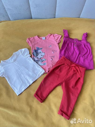 Большой пакет вещей на девочку 74 80