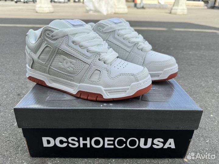 Кроссовки Dc shoes stag белые