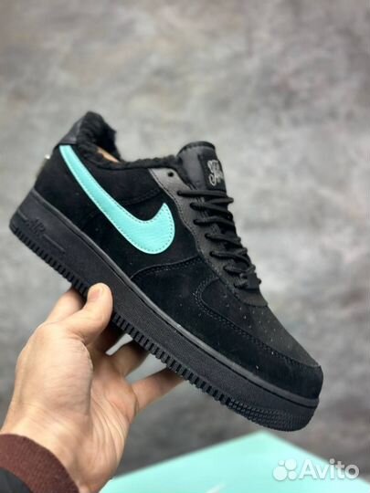 Кроссовки nike air force 1 tiffany с мехом